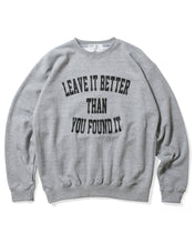画像をギャラリービューアに読み込む, PARKS PROJECT Leave It Better Than You Found It College Logo Sweat| PP23SS-016
