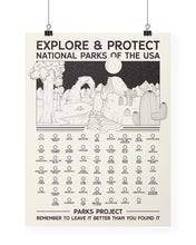 Load image into Gallery viewer, PARKS PROJECT All National Parks Fill-In Poster AXSPP002