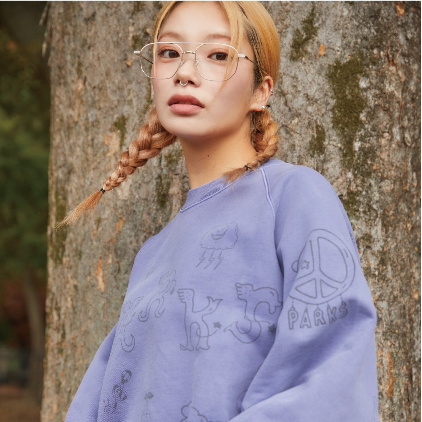 矢部ユウナ× REDFISH × PARKS PROJECT Limited Edition Graffiti Pigment Sweat｜PP24AW-YY001