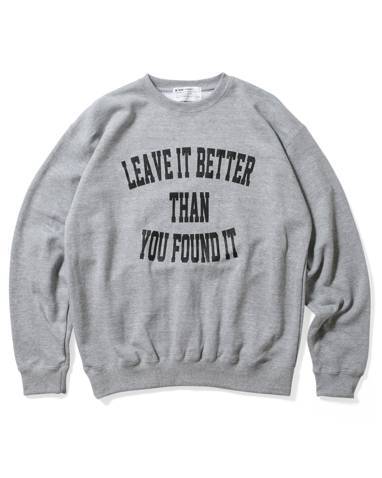 PARKS PROJECT Leave It Better Than You Found It College Logo Sweat｜  PP23SS-016