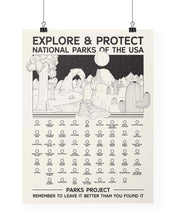 画像をギャラリービューアに読み込む, PARKS PROJECT All National Parks Fill-In Poster AXSPP002
