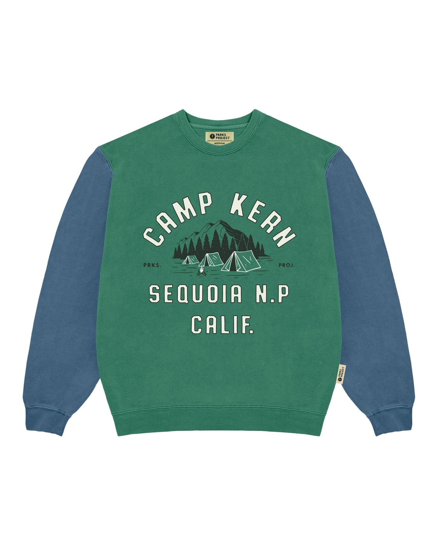 PARKS PROJECT Camp Kern Sequoia Colorblock Crew Neck Sweatshirt ｜ SQ007002