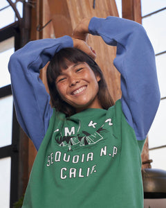 PARKS PROJECT Camp Kern Sequoia Colorblock Crew Neck Sweatshirt ｜ SQ007002