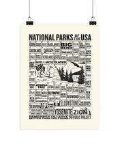 Load image into Gallery viewer, PARKS PROJECT National Parks of The USA  Checklist Poster | AP402002
