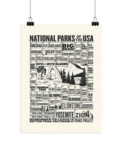 PARKS PROJECT National Parks of The USA  Checklist Poster | AP402002