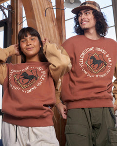 PARKS PROJECT Yellowstone Horse and Mule Colorblock Crew Neck Sweatshirt ｜ YW007001